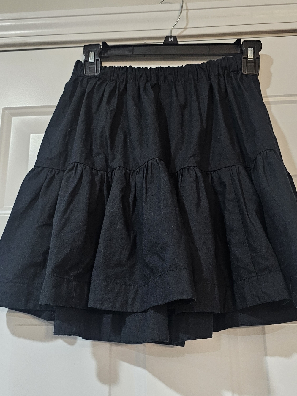 Ambercrombie And Fitch Black Tiered Cotton Mini Skirt Size Small {Bx21}